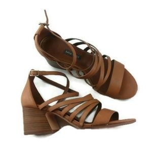 Nine West Women 8 Youlo Strappy Block Heel Sandal